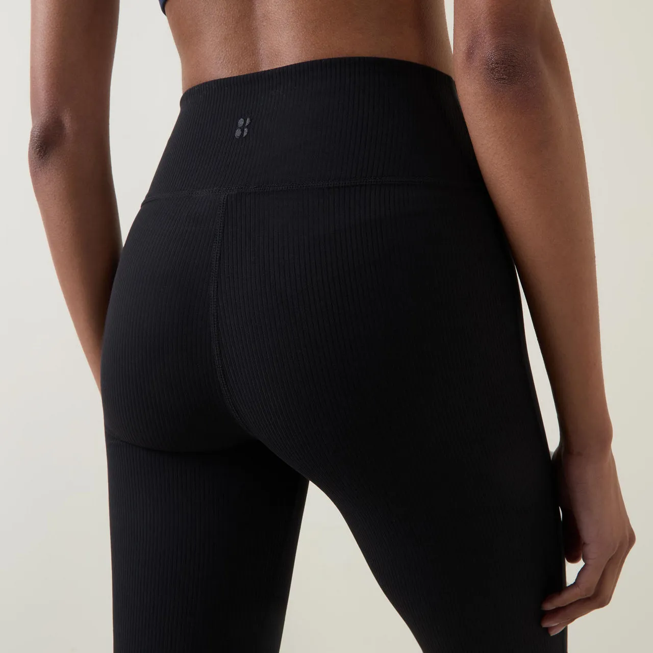 SWEATY BETTY Glow Flex Rib Flared Leggings 30 - Black