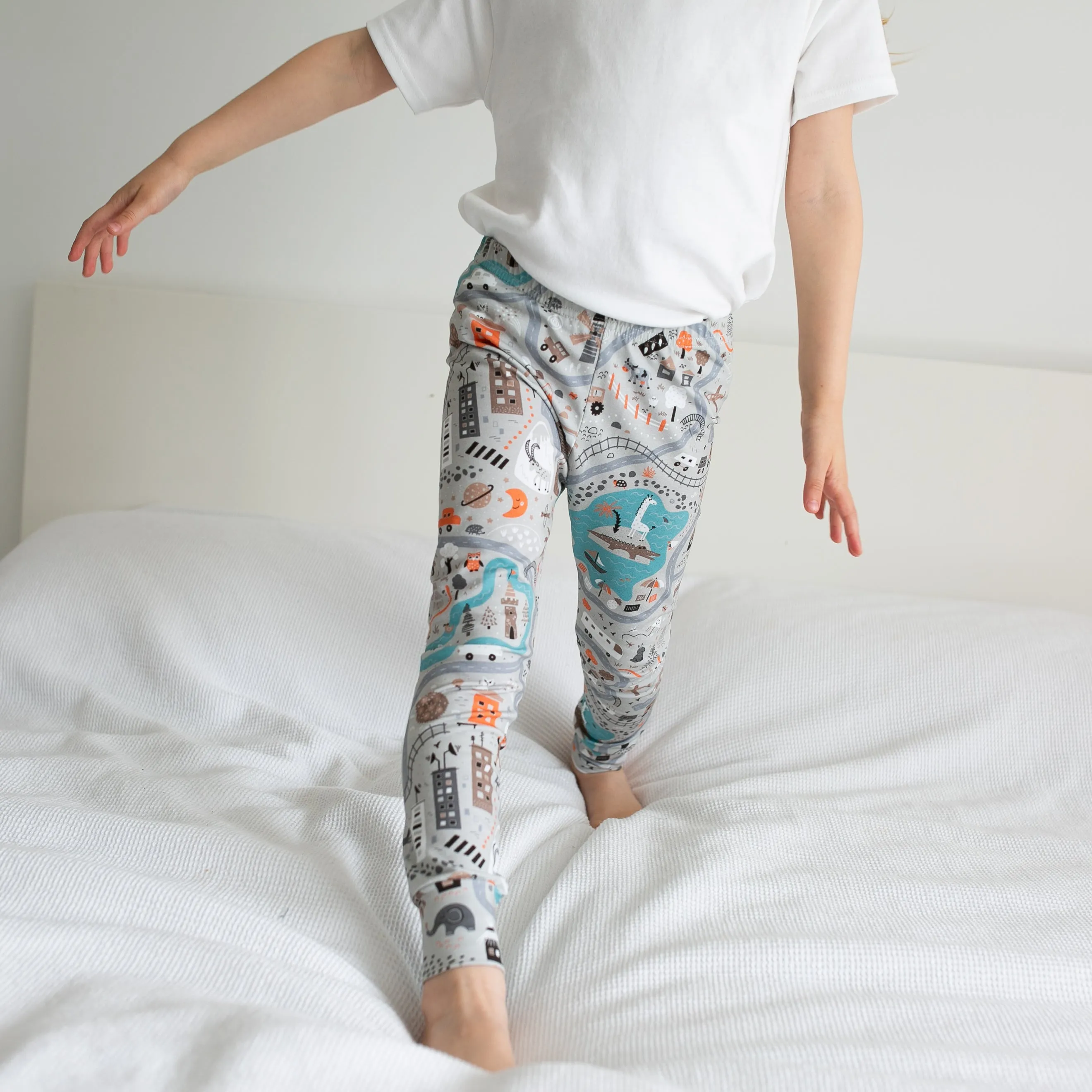 Town Print Organic Leggings