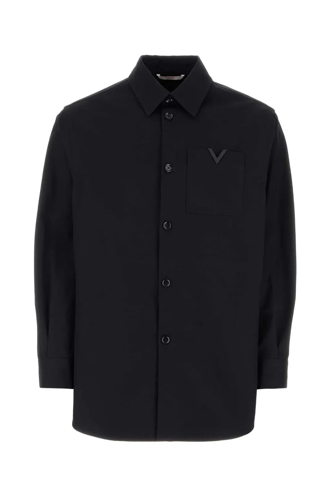 VALENTINO  |Button-down Unisex Street Style Cotton Logo Front Button