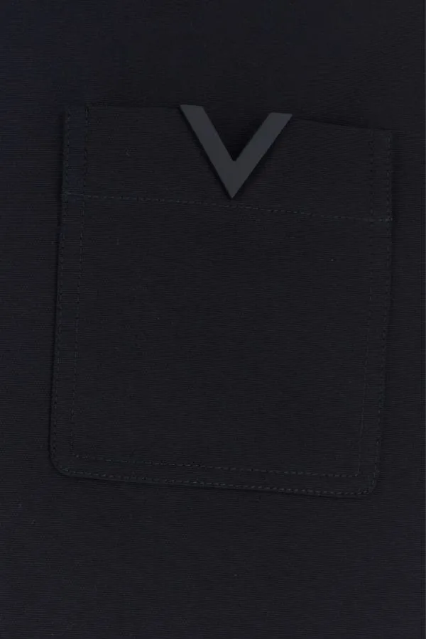 VALENTINO  |Button-down Unisex Street Style Cotton Logo Front Button