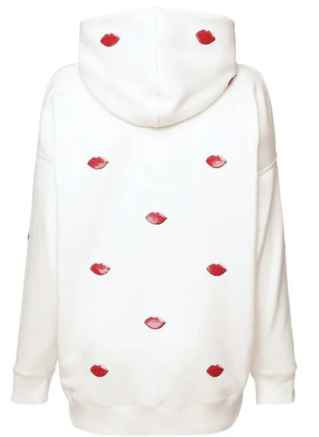 VALENTINO  |Heart Blended Fabrics Long Sleeves Cotton Medium Logo