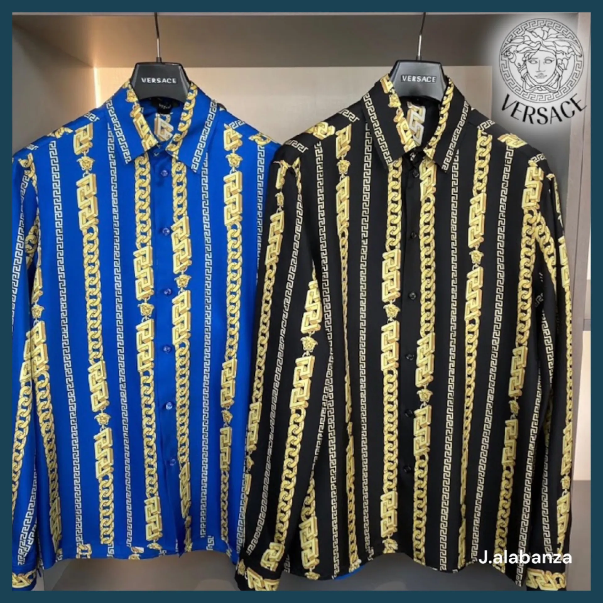 VERSACE  |Button-down Street Style Long Sleeves Luxury Outlet Shirts