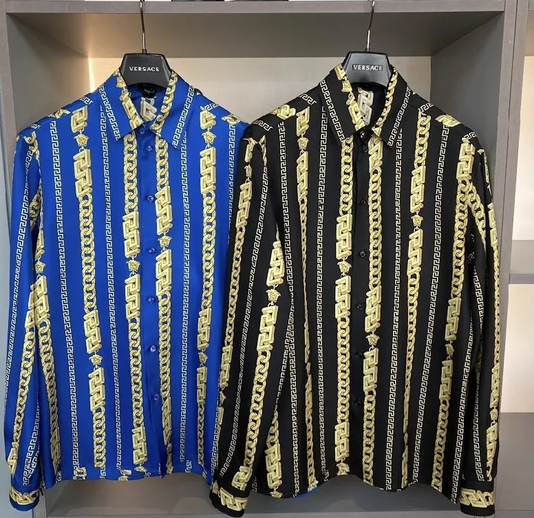 VERSACE  |Button-down Street Style Long Sleeves Luxury Outlet Shirts