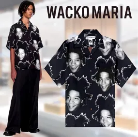 WACKO MARIA  |Button-down Street Style Short Sleeves Logo Shirts