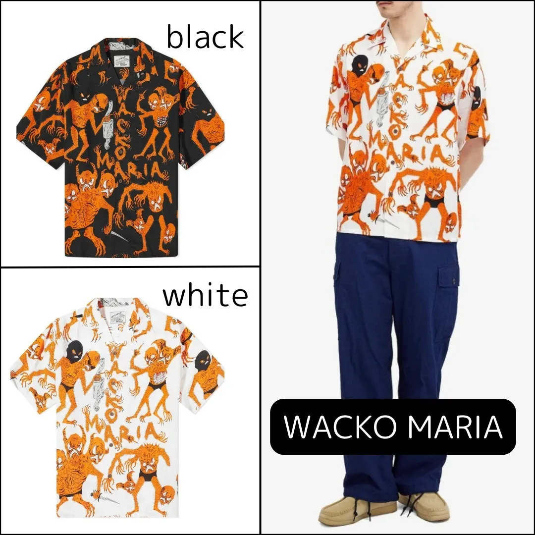 WACKO MARIA  |Button-down Street Style Short Sleeves Shirts