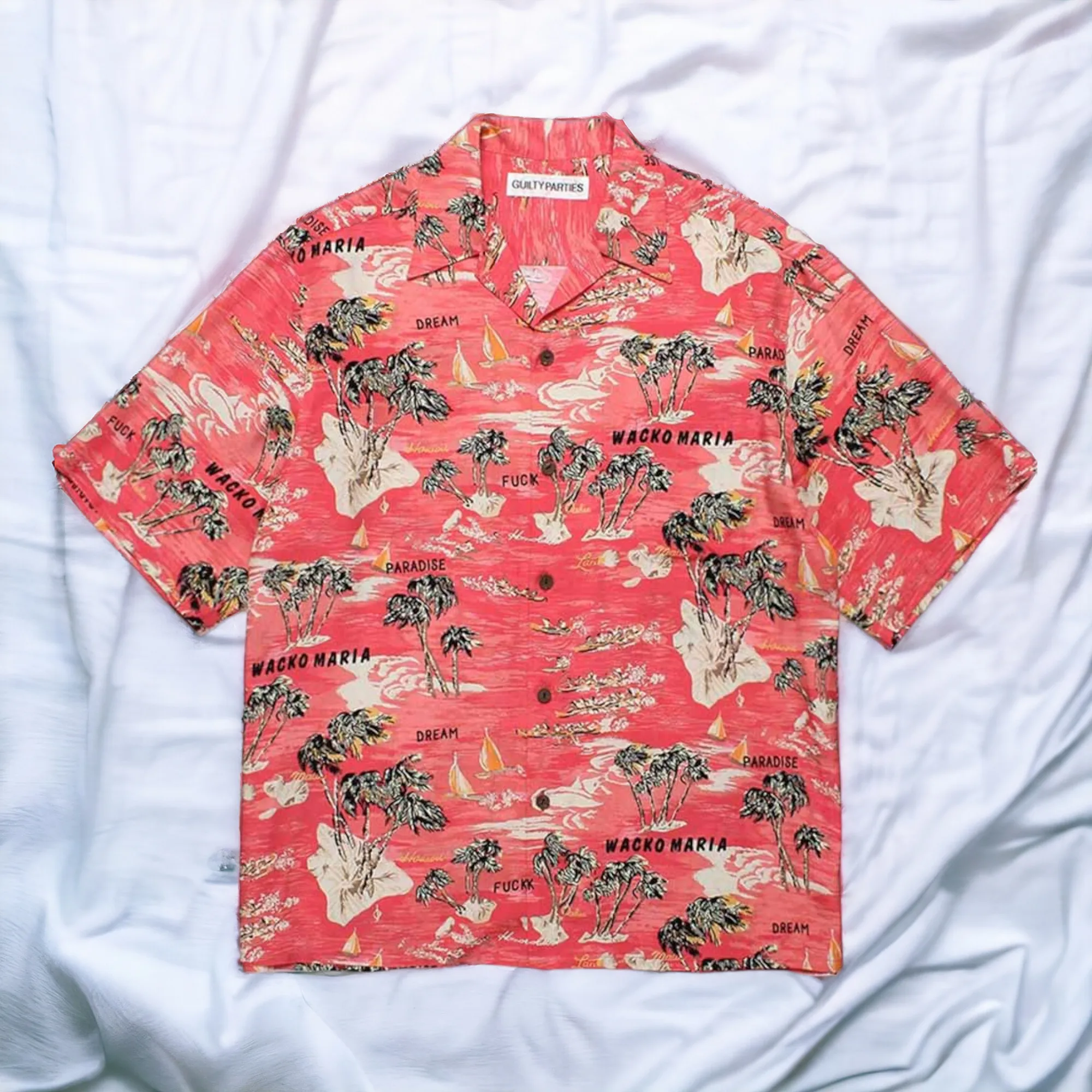 WACKO MARIA  |Button-down Stripes Unisex Street Style Short Sleeves Logo