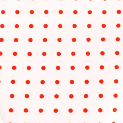 White Cotton with Red Mini Polka Dots Pocket Square