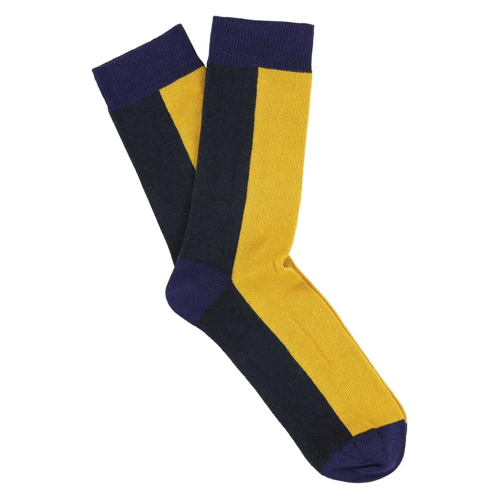 Women Chess Socks - Blue Print / Honey