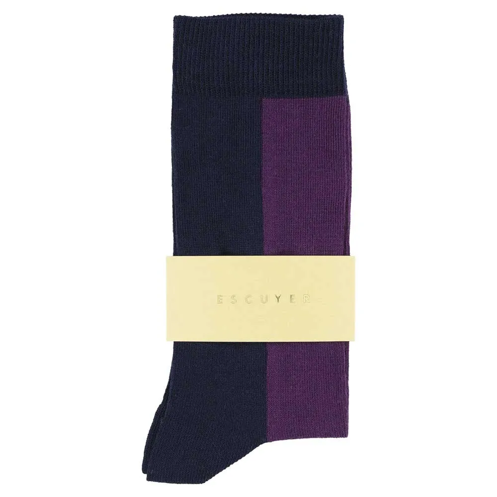 Women Chess Socks - Dress Blue / Purple