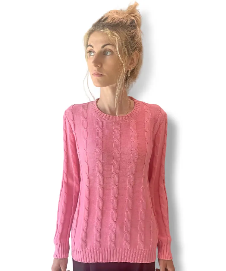 Women’s cable-knit sweater