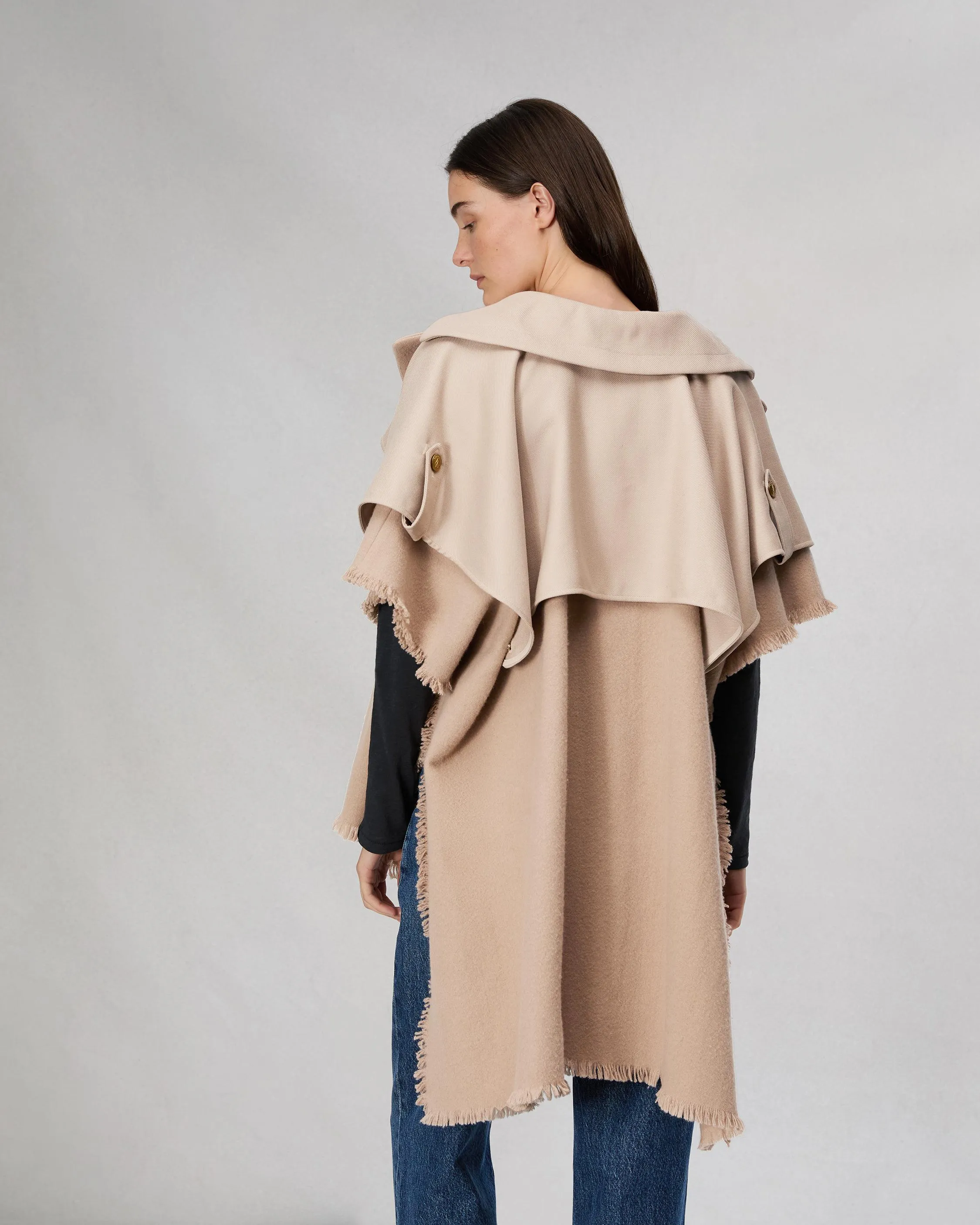 Wool Trench Poncho