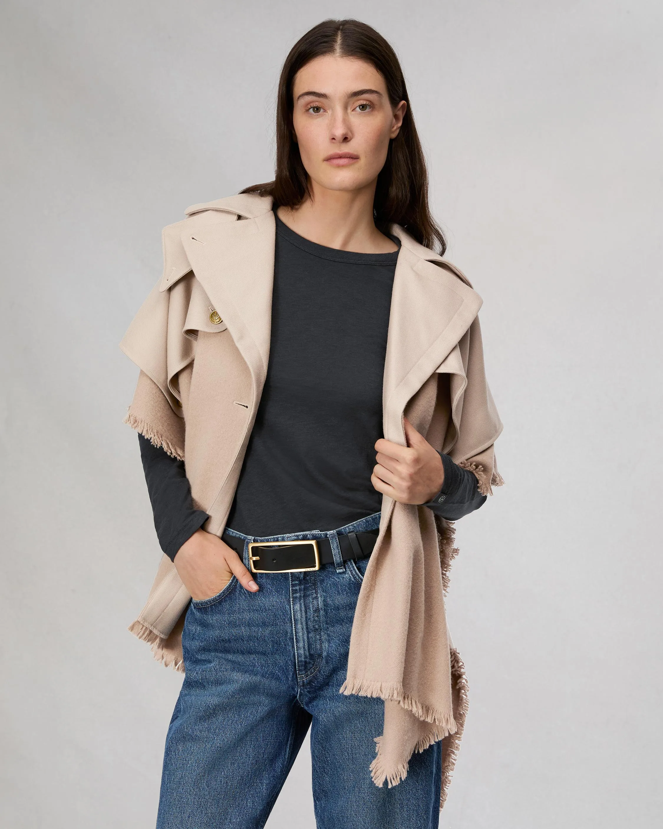 Wool Trench Poncho