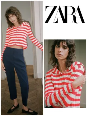 ZARA  |CABLE-KNIT CARDIGAN