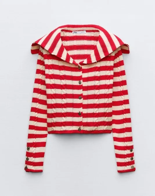 ZARA  |CABLE-KNIT CARDIGAN